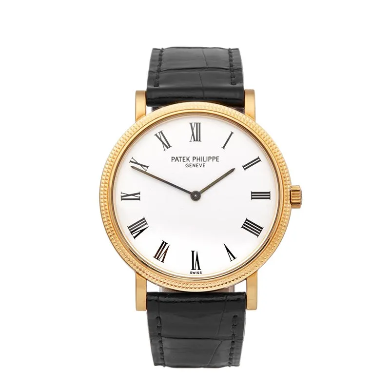 Pre-Owned Patek Philippe Calatrava 5120J Yellow Gold White Dial