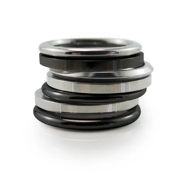 Pyramid Stackable Titanium Ring