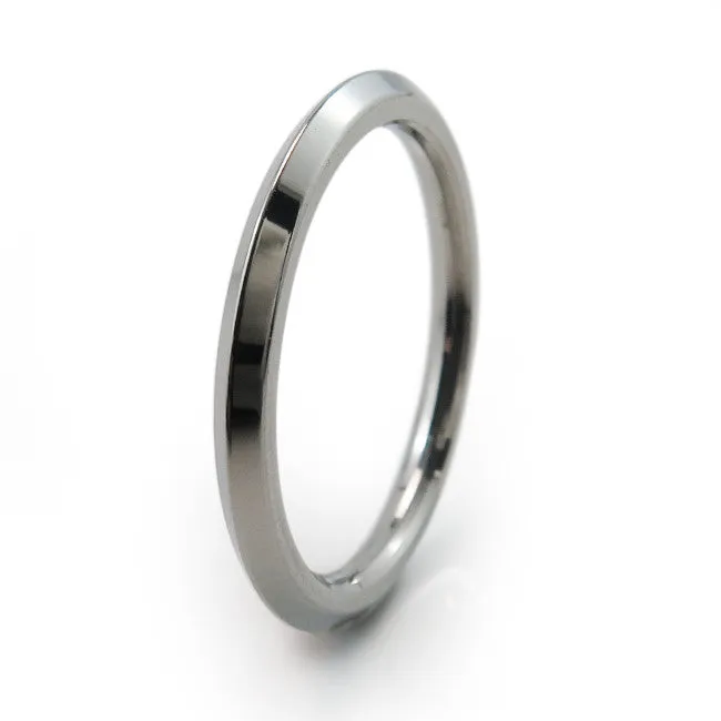 Pyramid Stackable Titanium Ring