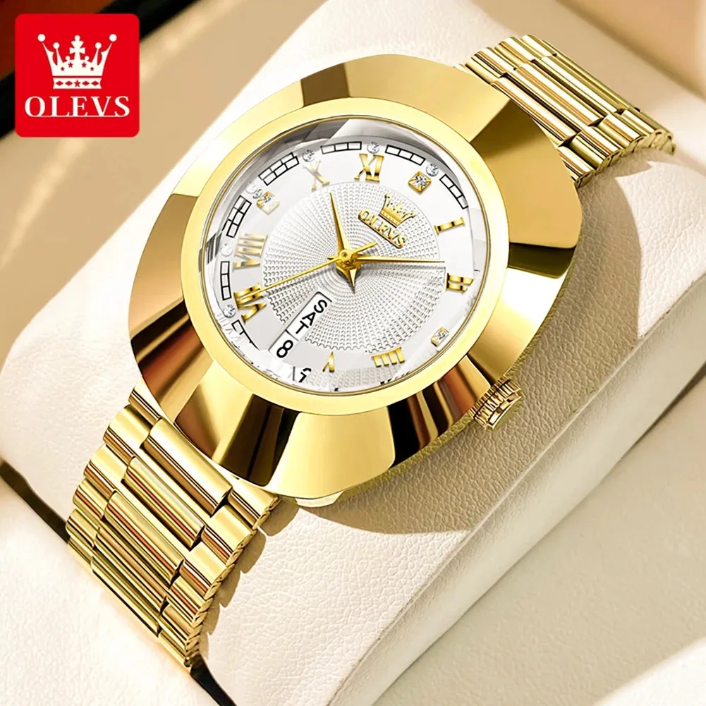 Quartz Women's Watch: Tungsten Steel Case, Luxury Gold Fashion, Elegant Diamond, Waterproof Women's Watch