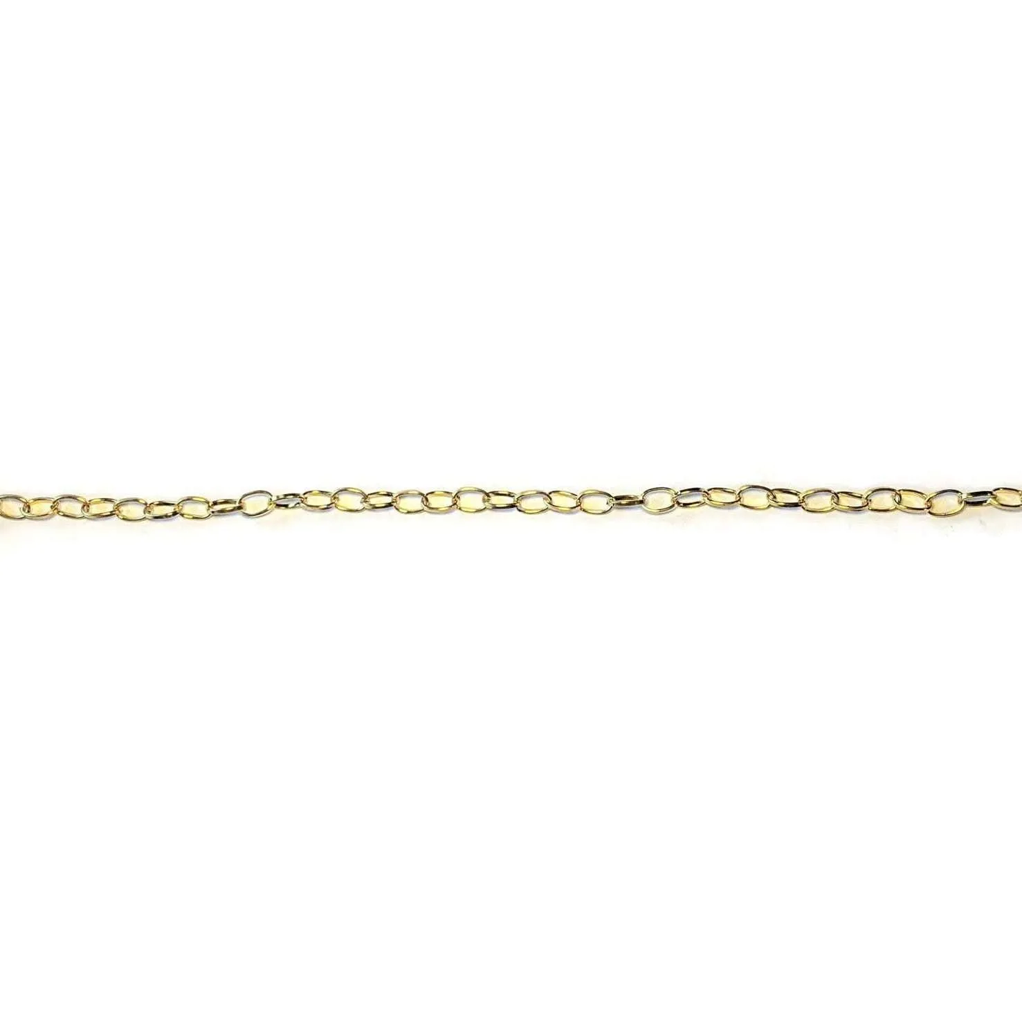 Shiny Gold-Tone Oval Link Charm Bracelet Base - D.I.Y. - BUILD YOUR CHARM BRACELET!