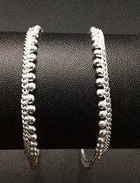 Silver Balls Anklets
