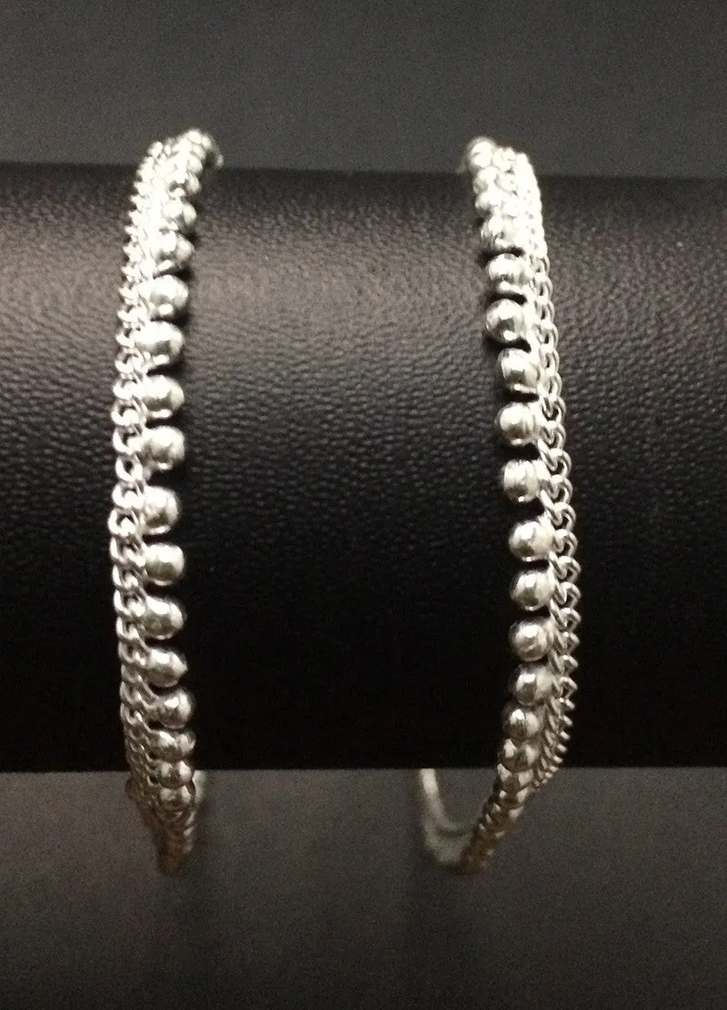 Silver Balls Anklets