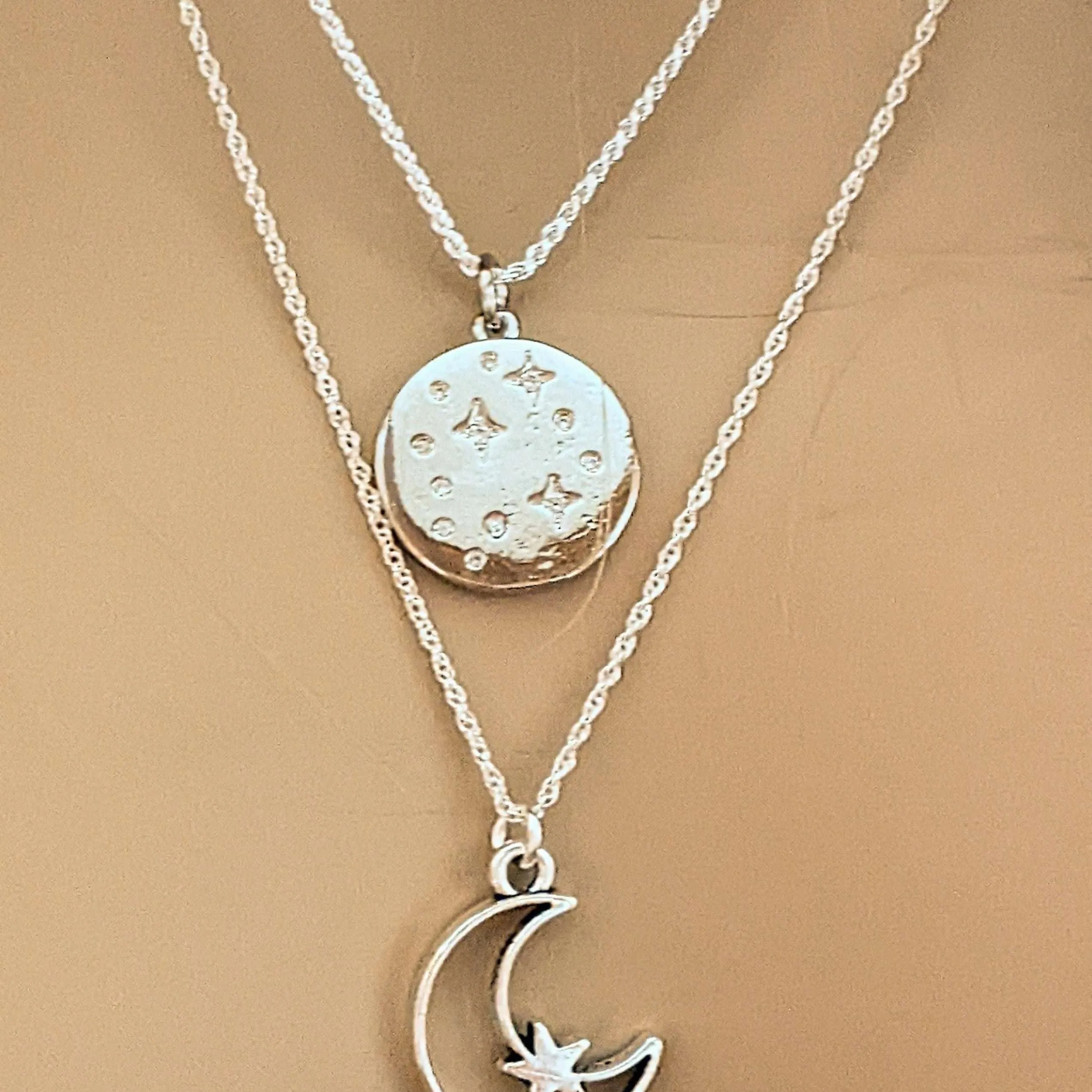 Silver Celestial Necklace Set
