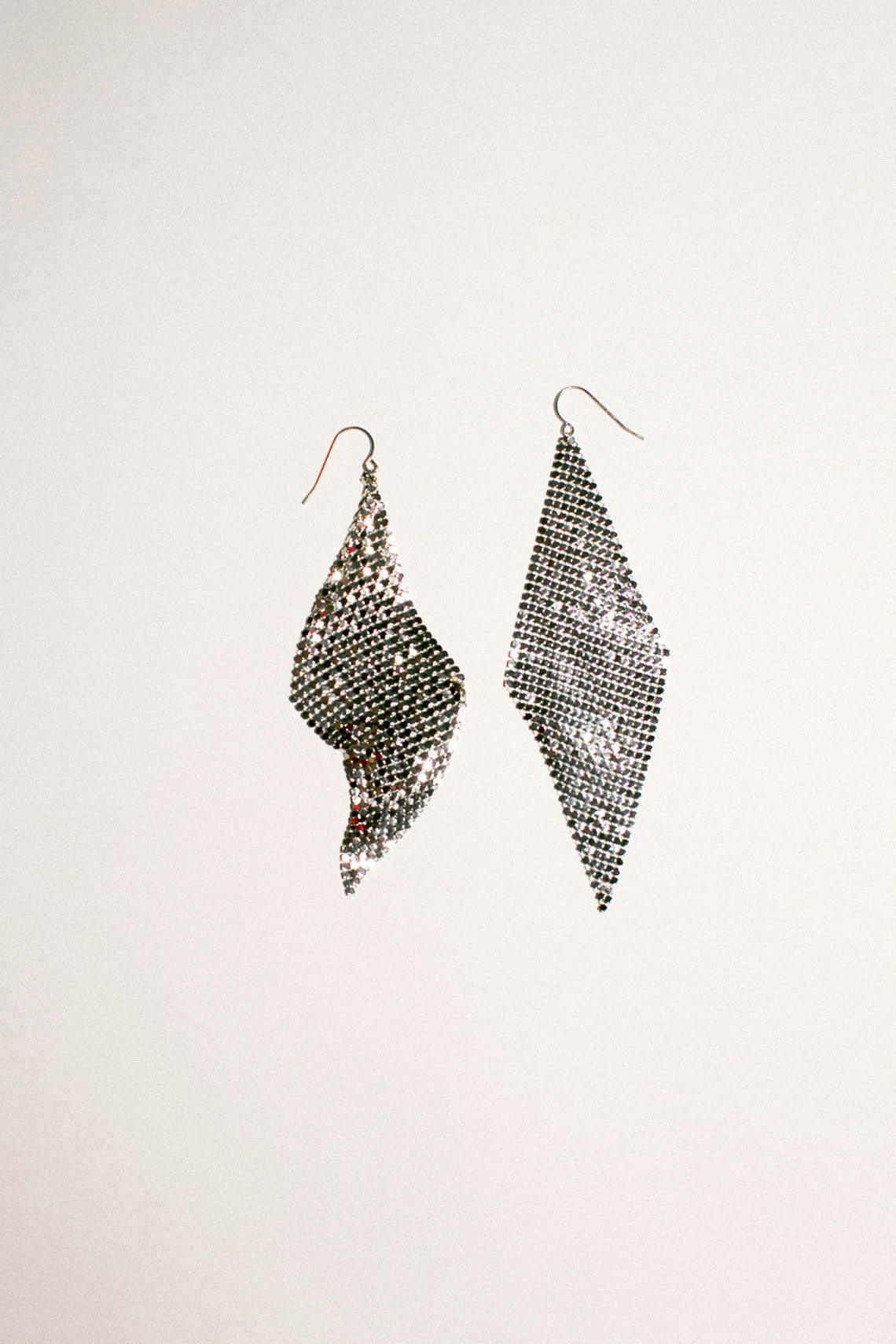 Silver Zara Long Kite Earrings