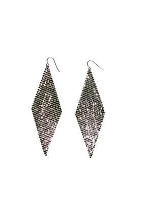 Silver Zara Long Kite Earrings