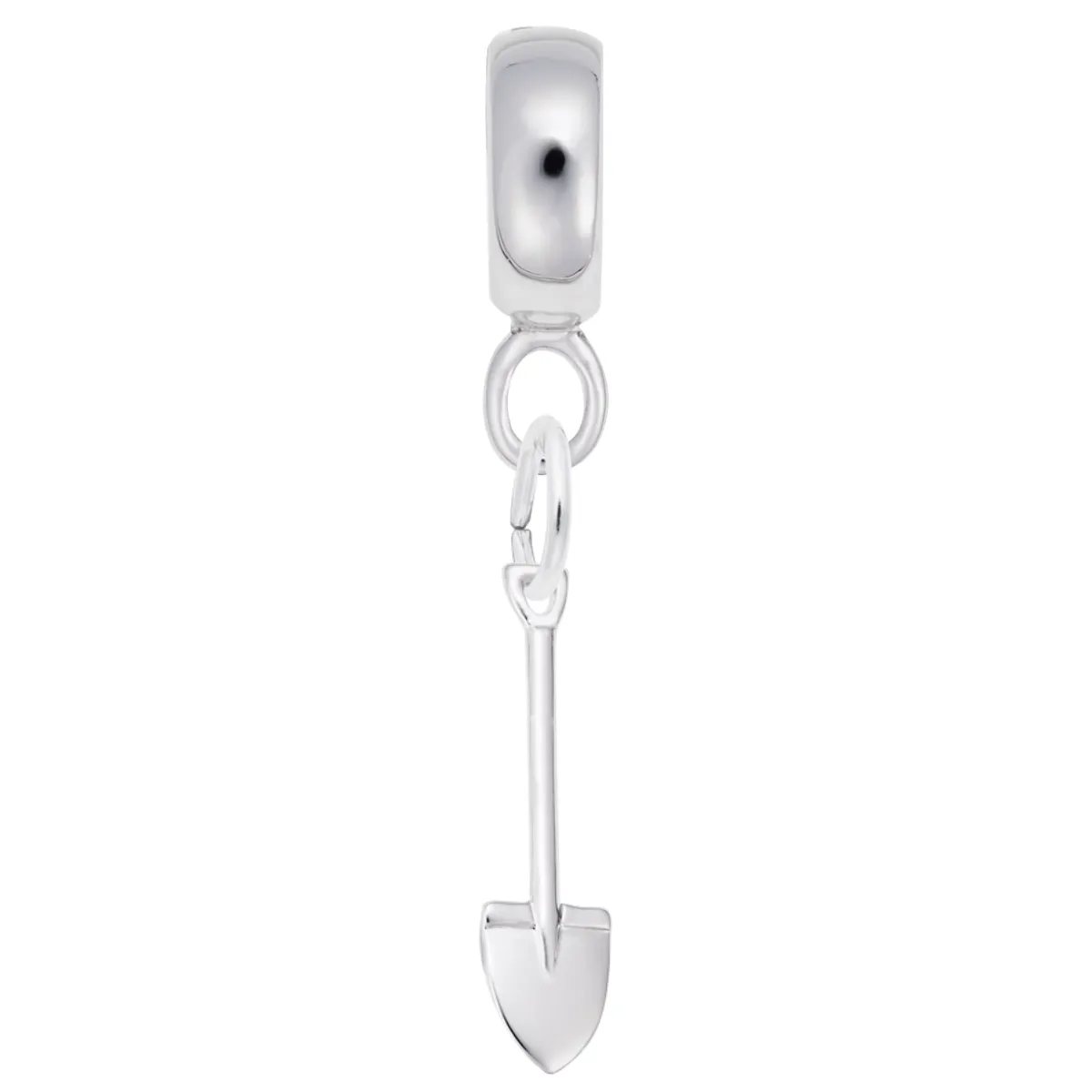 Spade Charm Dangle Bead In Sterling Silver