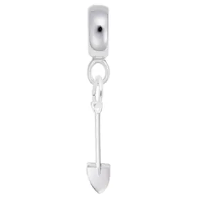 Spade Charm Dangle Bead In Sterling Silver