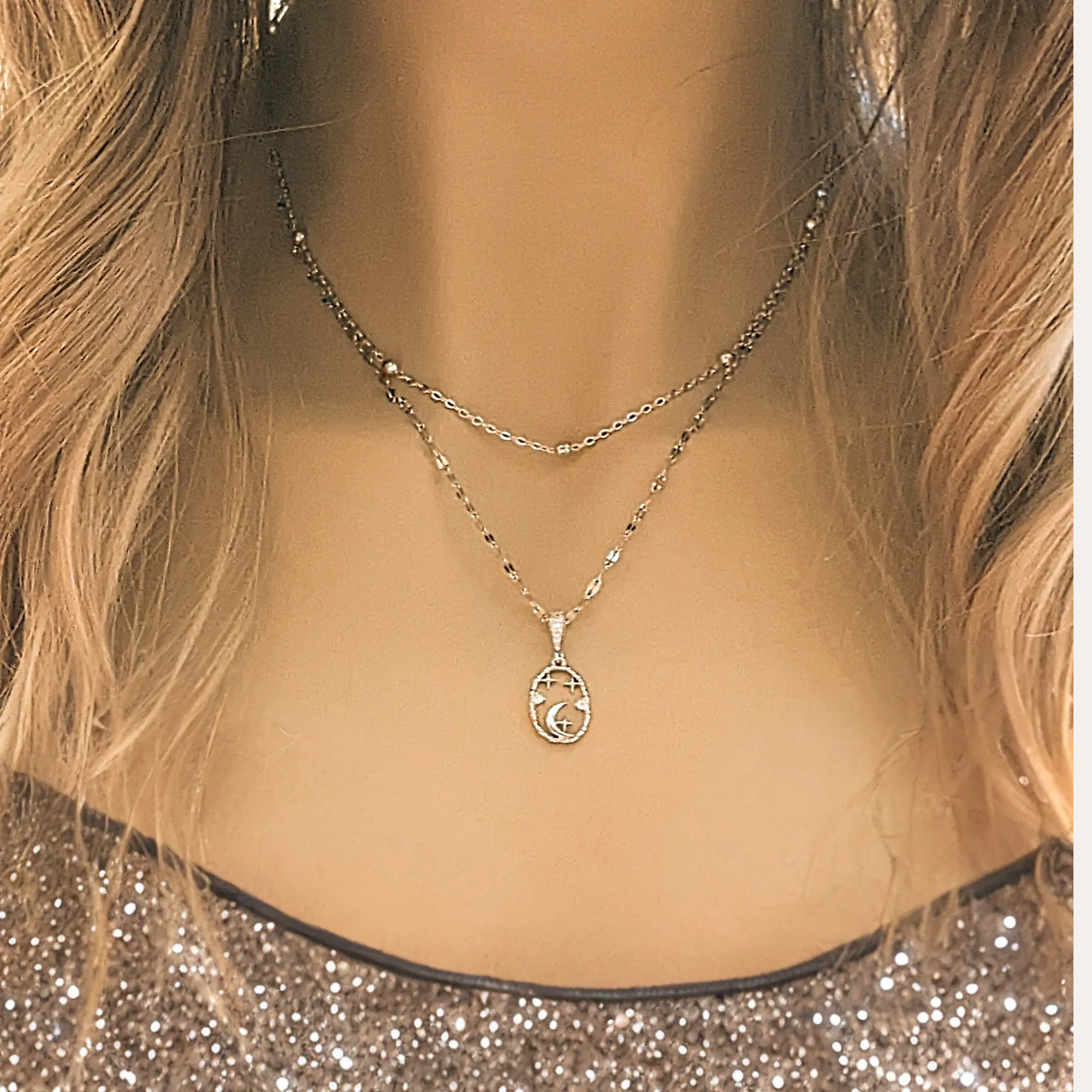 Sparkly Celestial Necklace Set