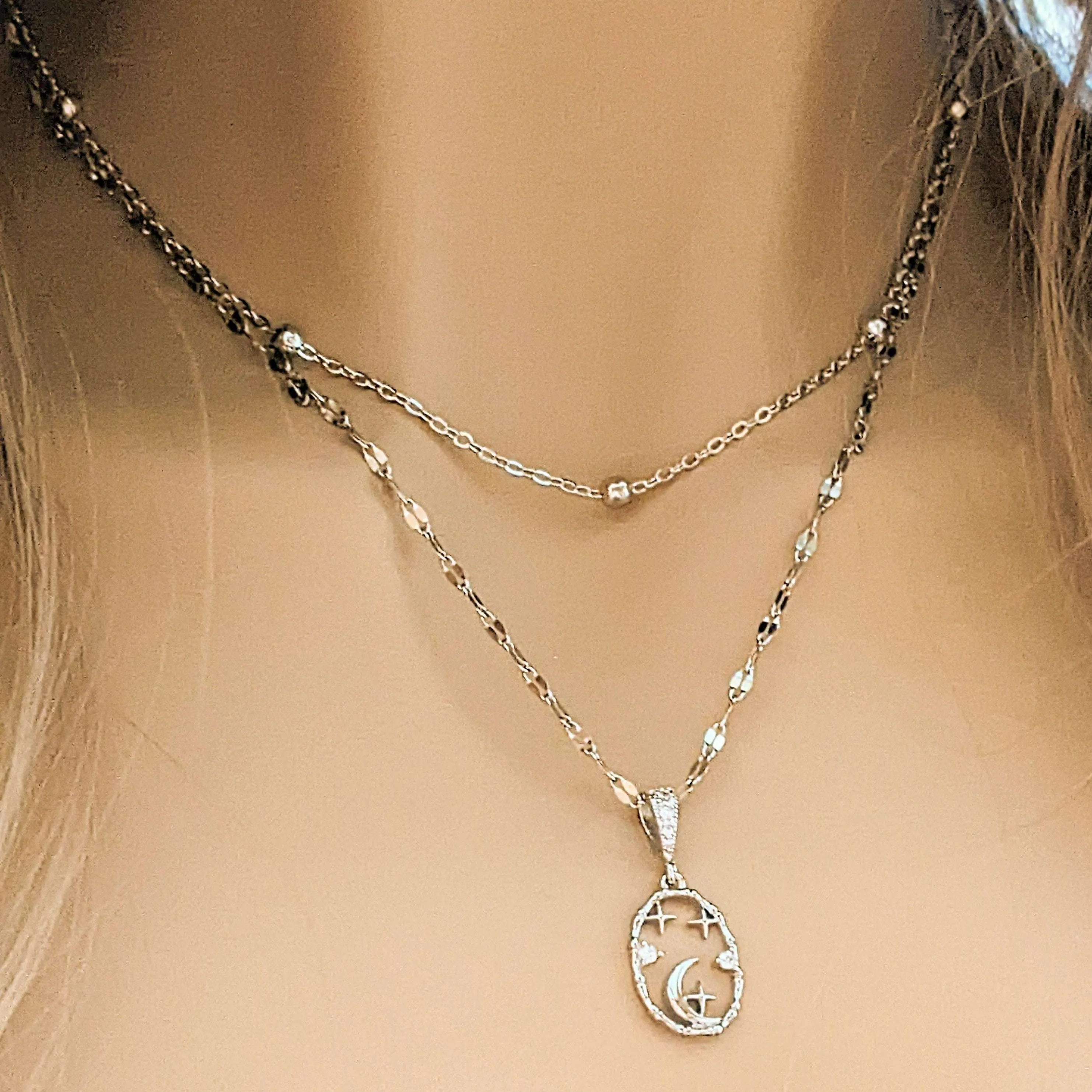 Sparkly Celestial Necklace Set