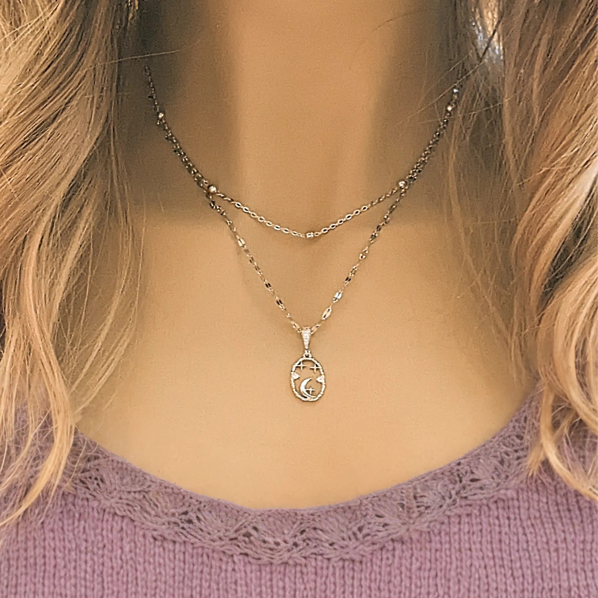 Sparkly Celestial Necklace Set
