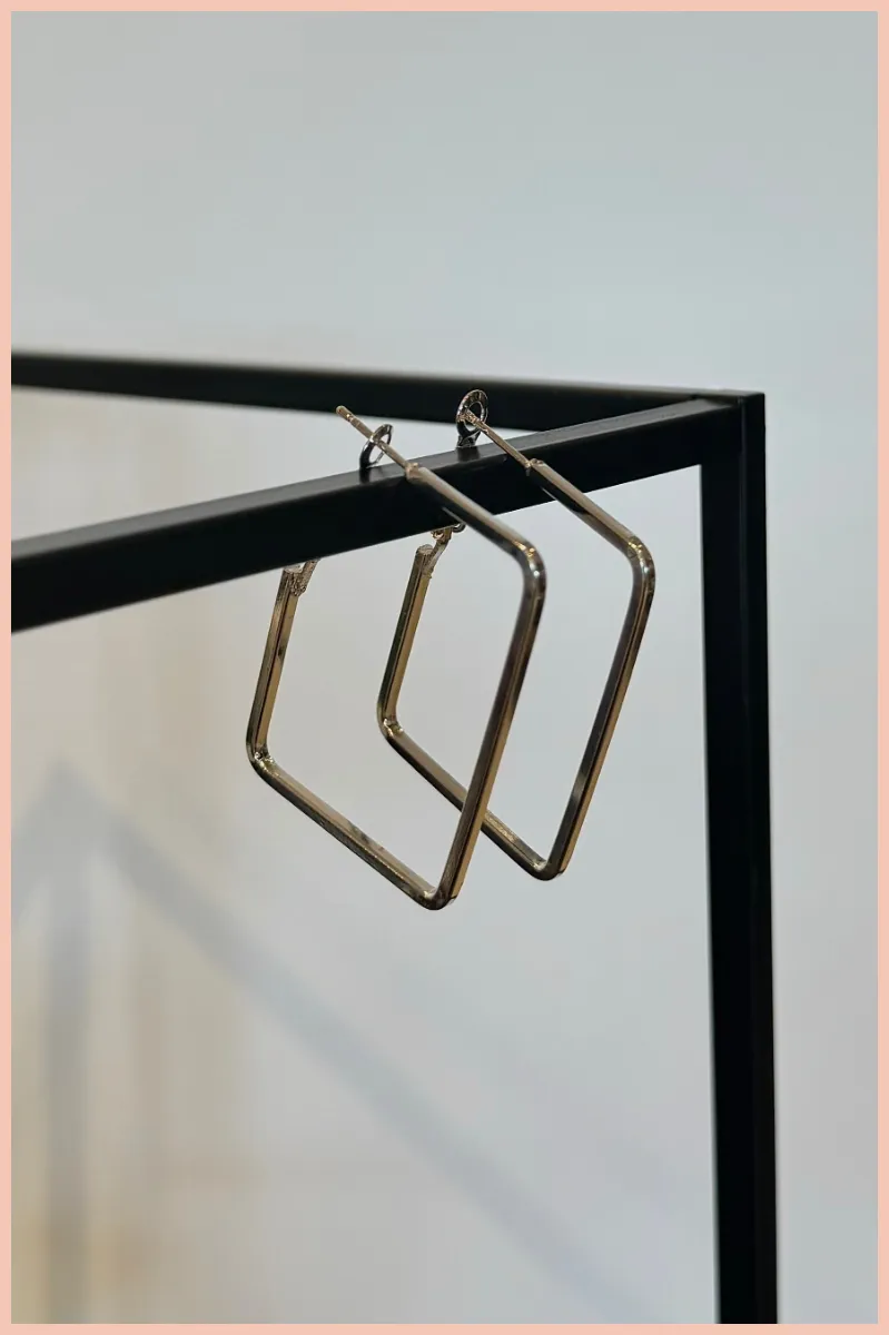 SQUARE HOOP EARRINGS