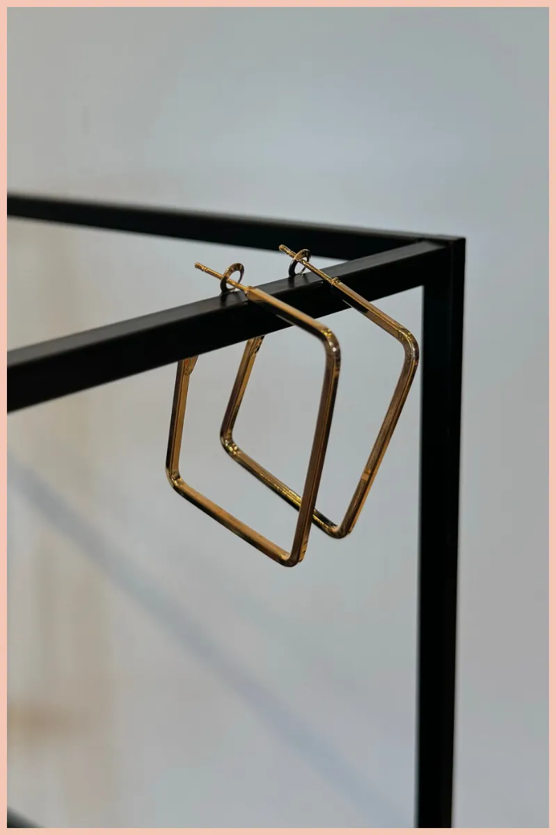 SQUARE HOOP EARRINGS