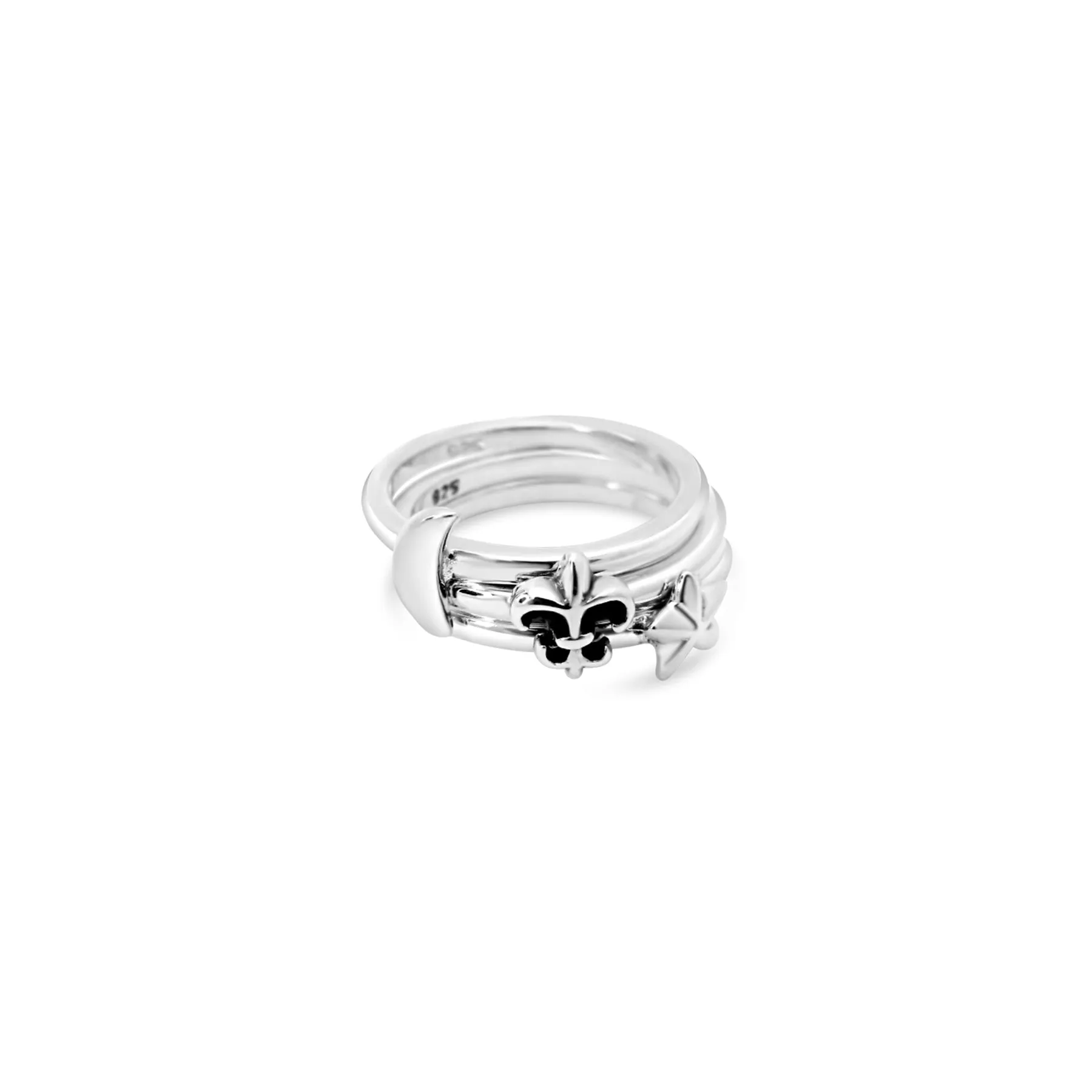 Stackable Fleur de Lis Ring