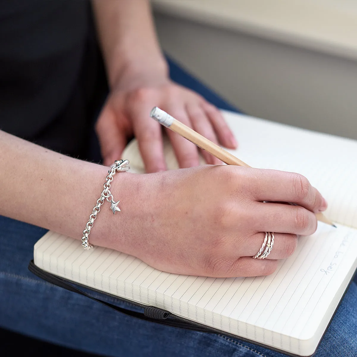 Stardust Belcher Chain Charm Bracelet