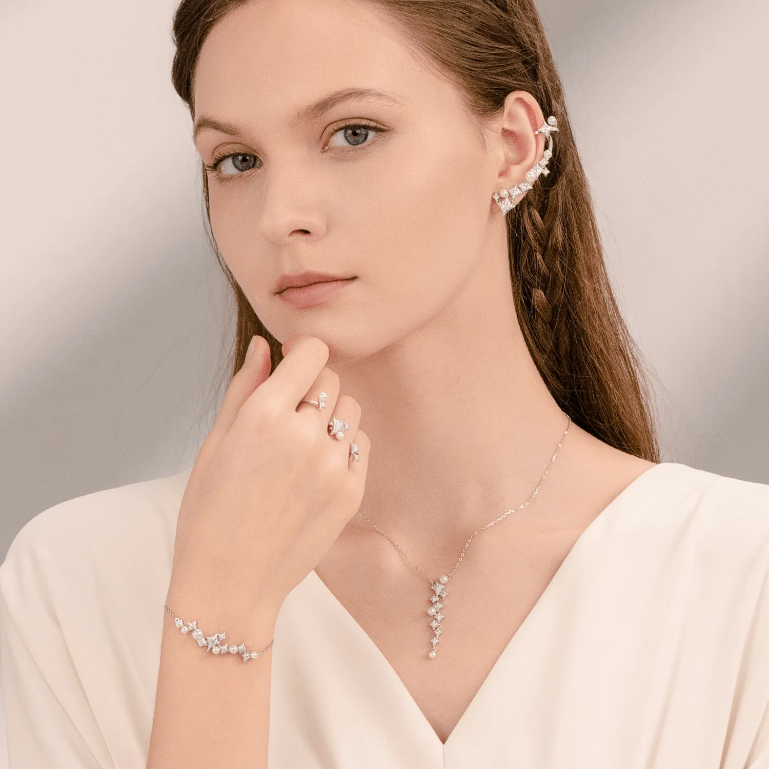 Stars Lariat Necklace