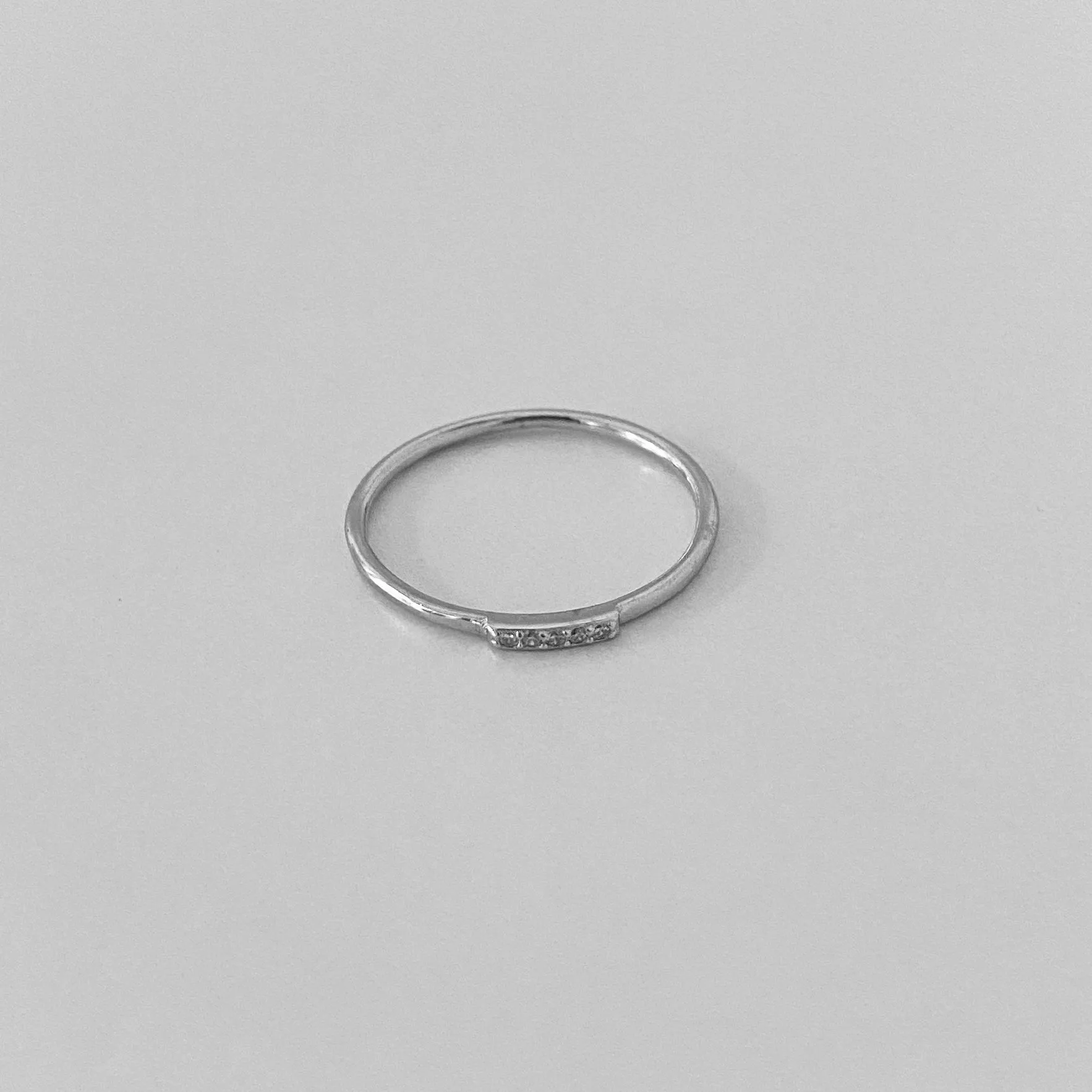 Sterling Silver Tiny CZ Ring, Dainty Ring, Silver Ring, Stackable Ring, CZ Ring