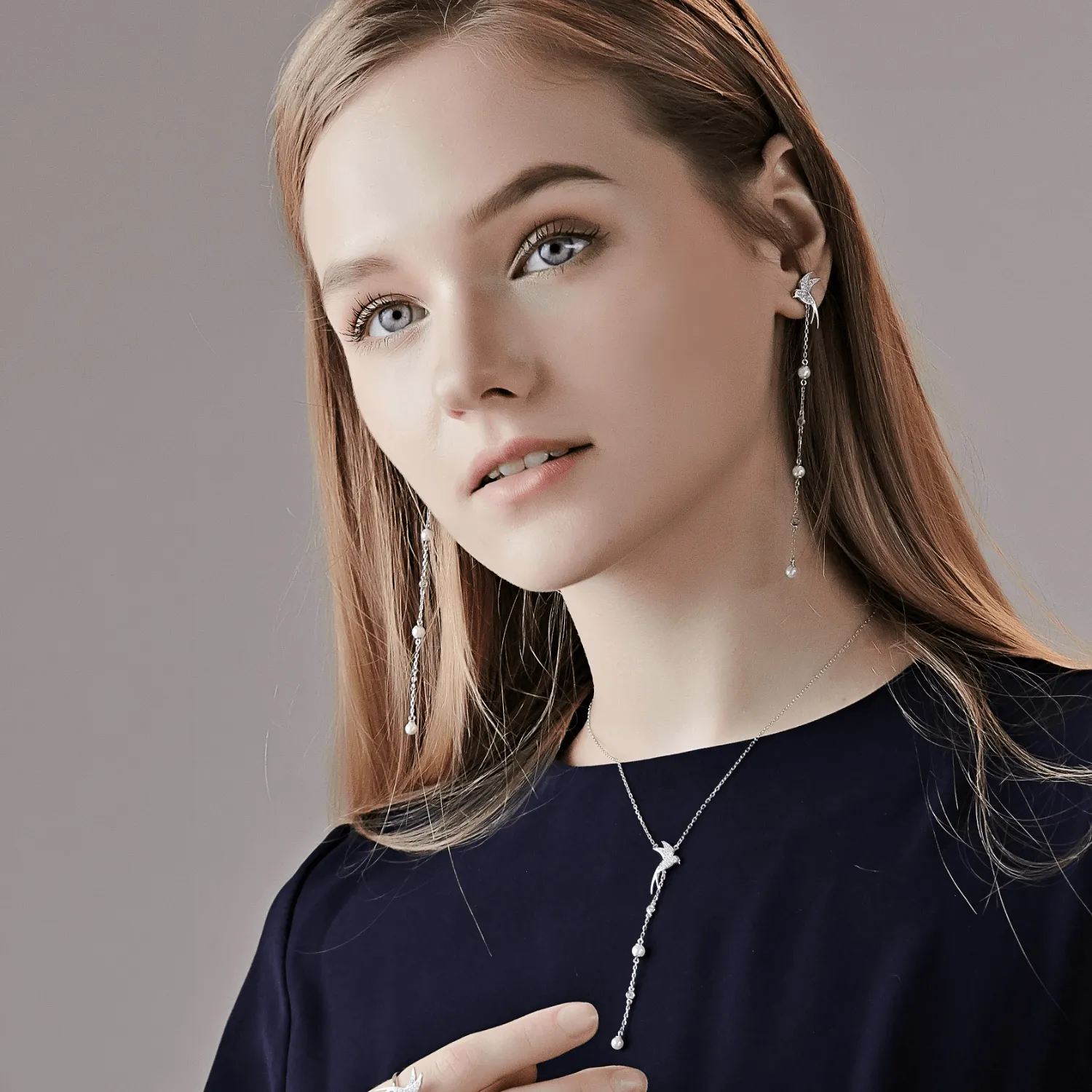 Swallow Lariat Necklace