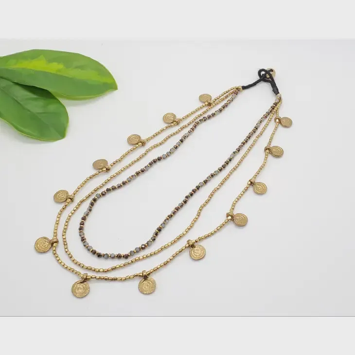 The Verity Layered Charm Necklace