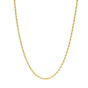 Thin Twist Chain Necklace Gold