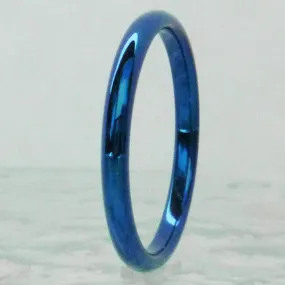 Titanium Stackable Ring - Cobalt