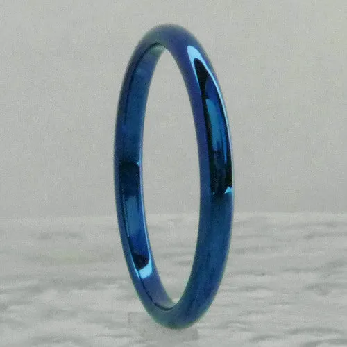 Titanium Stackable Ring - Cobalt