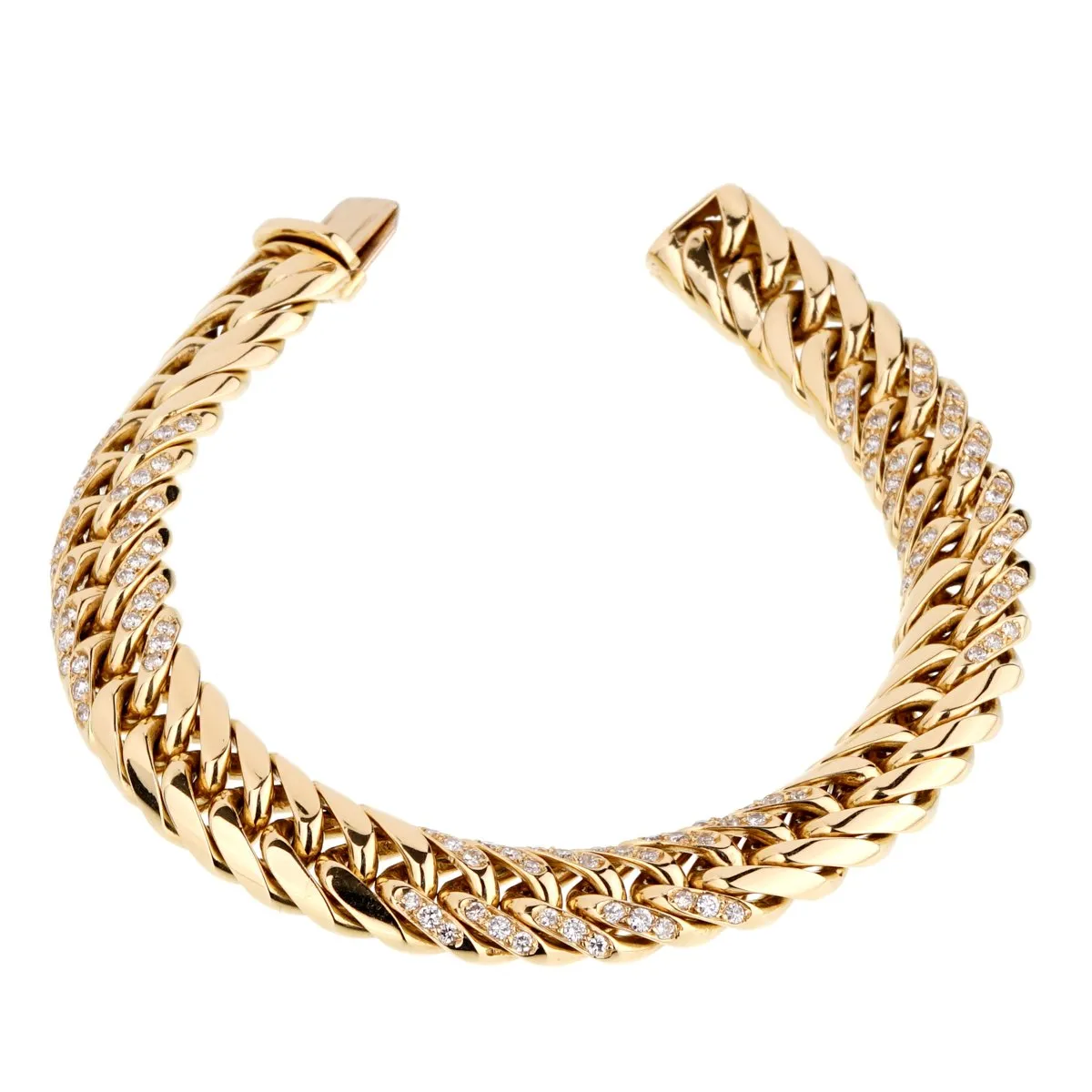 Van Cleef & Arpels Vintage Diamond Gold Bracelet