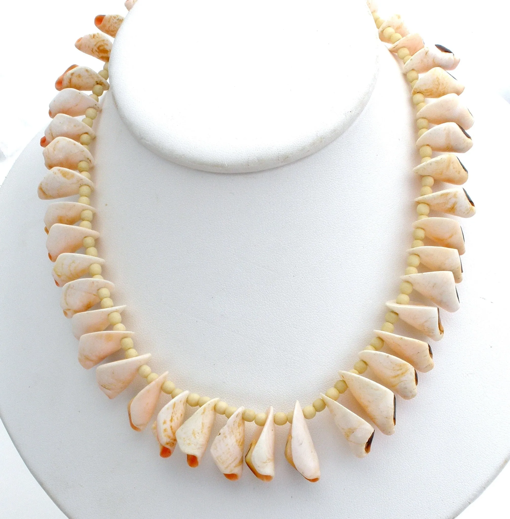 Vintage SeaShell Necklace 16" Hand Made
