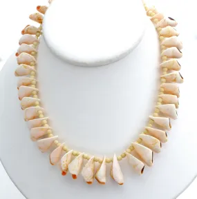 Vintage SeaShell Necklace 16" Hand Made