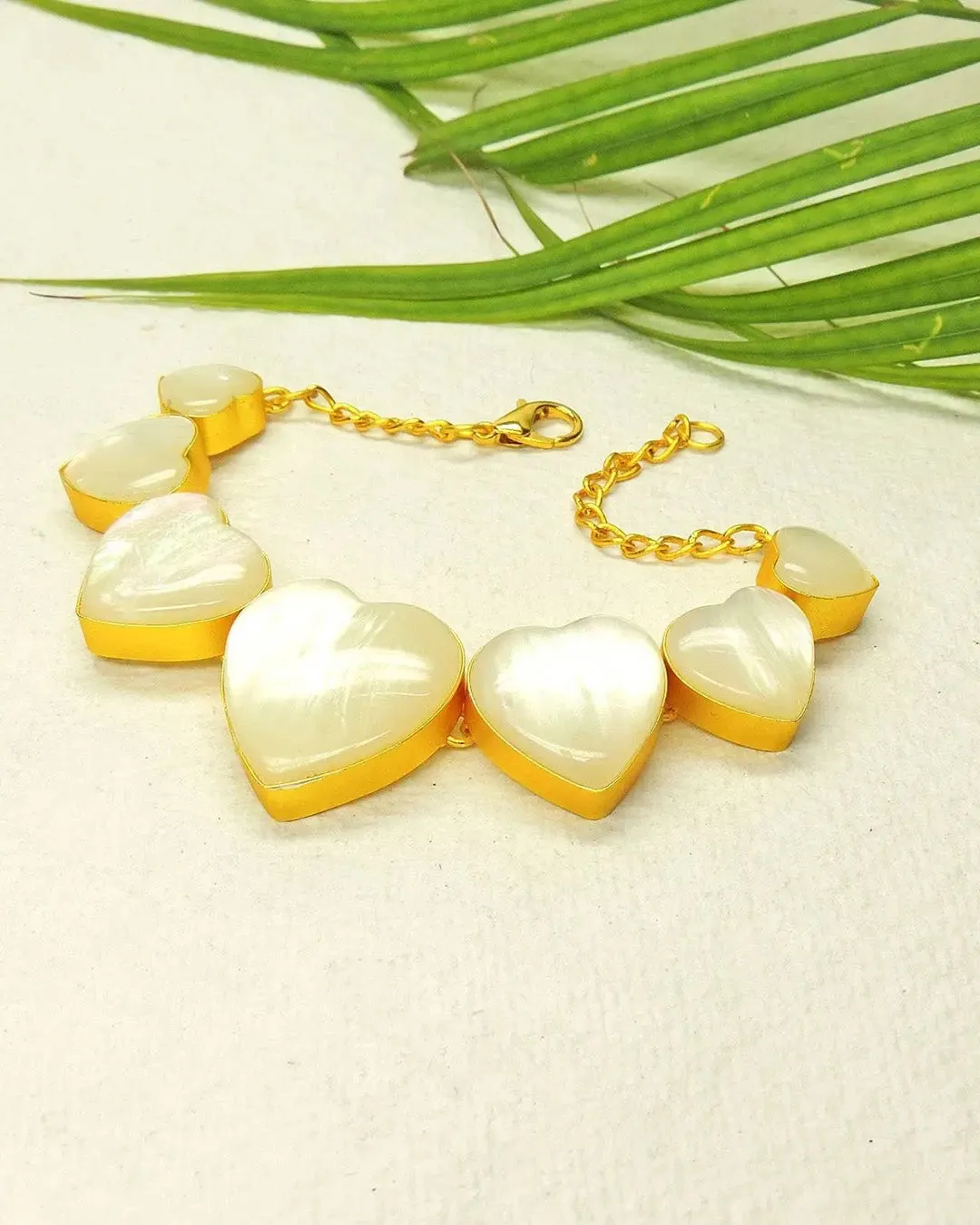 White Heart Bracelet