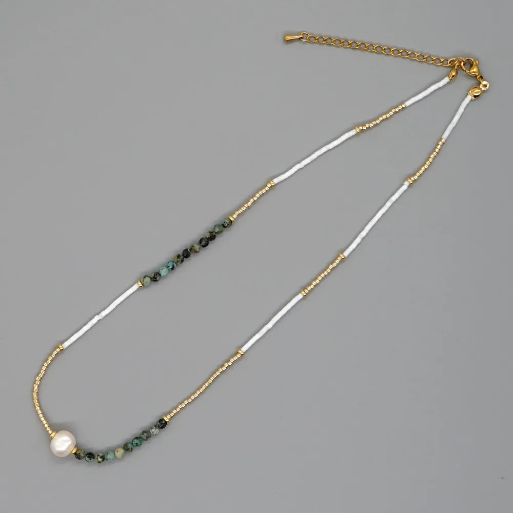 Wholesale Boho Beaded Pearl Shell Necklaces