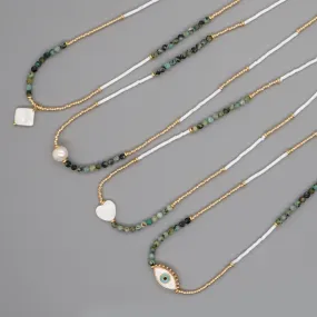 Wholesale Boho Beaded Pearl Shell Necklaces