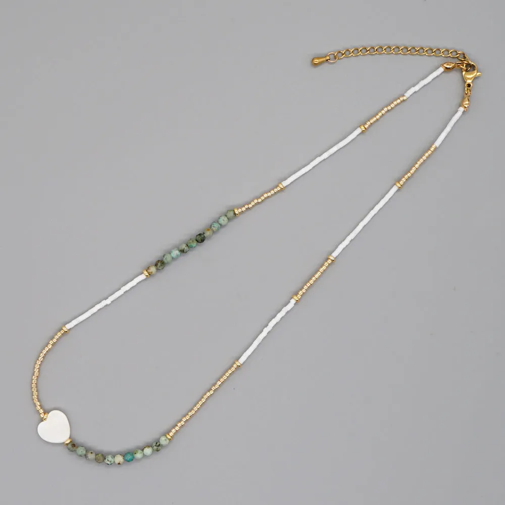 Wholesale Boho Beaded Pearl Shell Necklaces