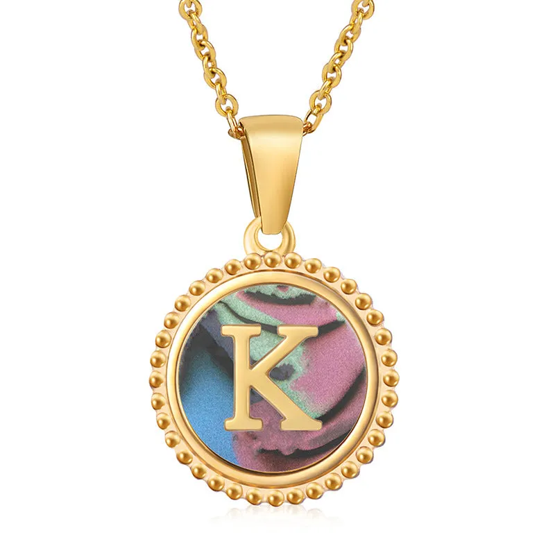 Wholesale Stainless Steel Shell Letter Necklaces