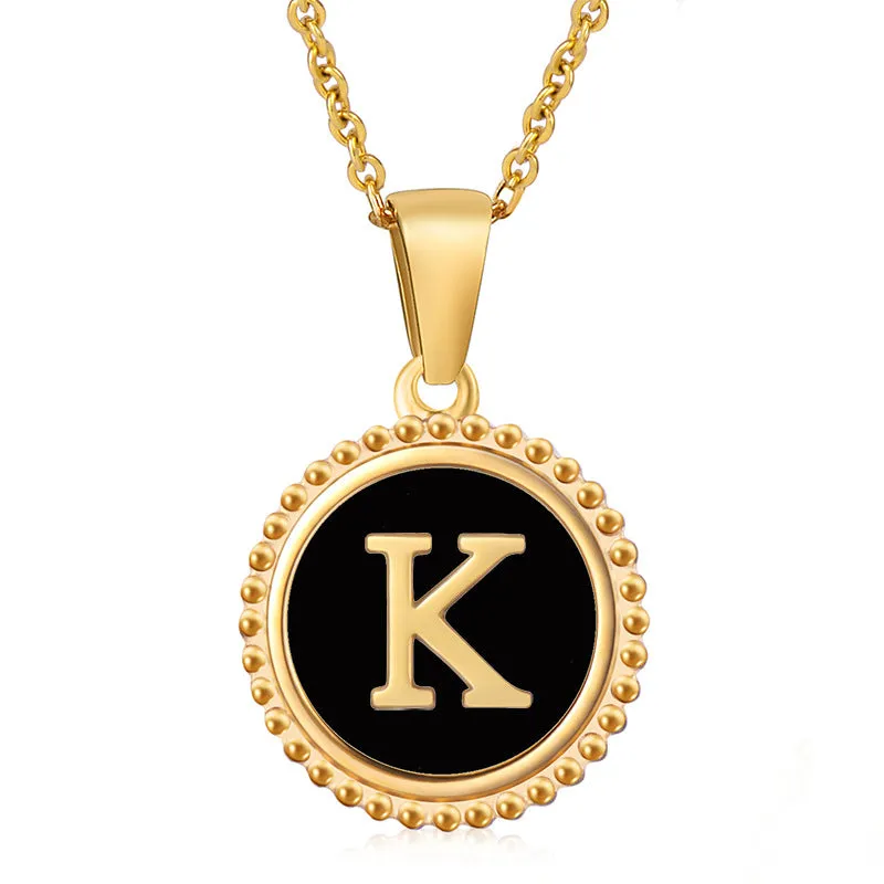 Wholesale Stainless Steel Shell Letter Necklaces