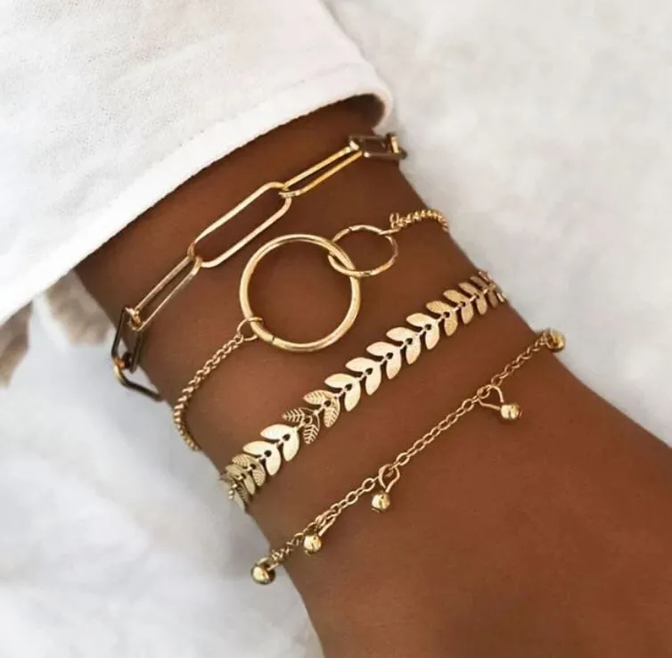 Women Beaded Stackable Girl Friendship Bracelet Set