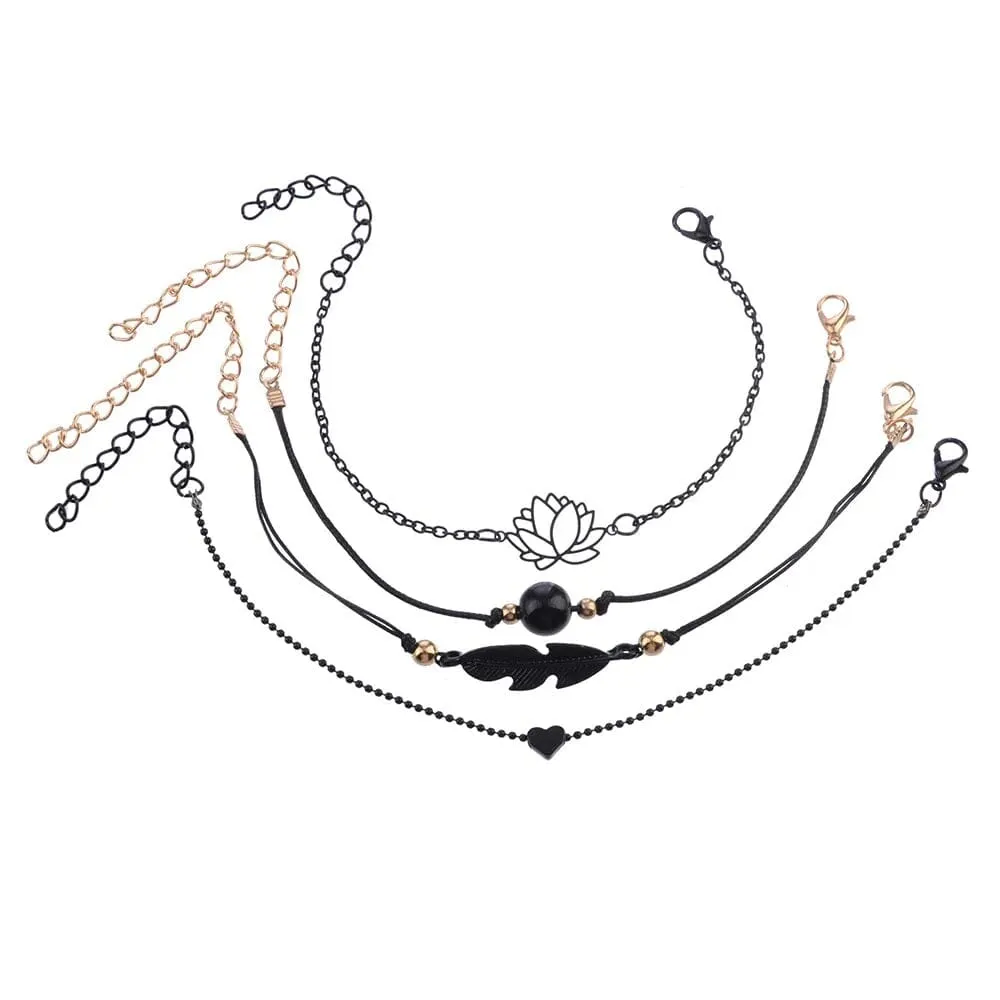 Women Beaded Stackable Girl Friendship Bracelet Set