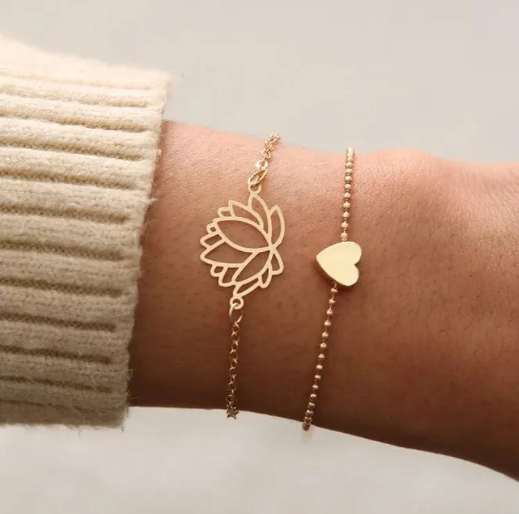 Women Beaded Stackable Girl Friendship Bracelet Set
