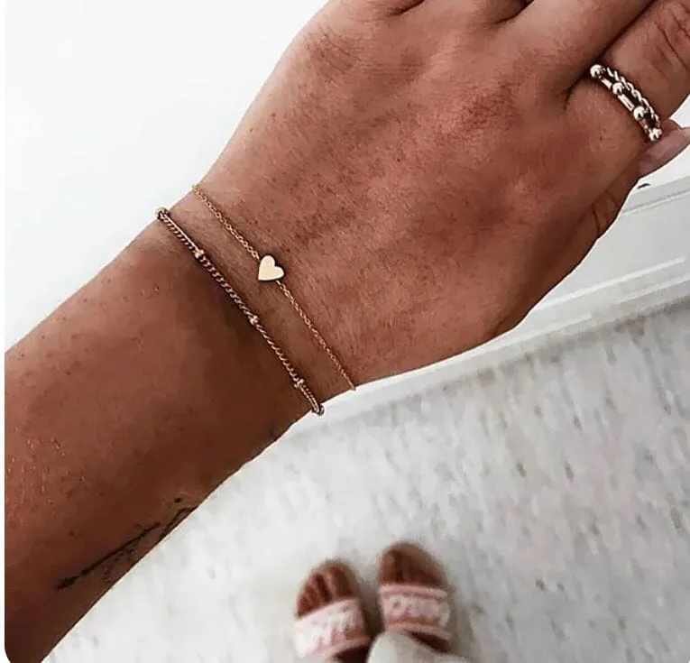 Women Beaded Stackable Girl Friendship Bracelet Set