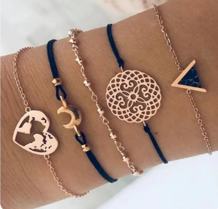 Women Beaded Stackable Girl Friendship Bracelet Set
