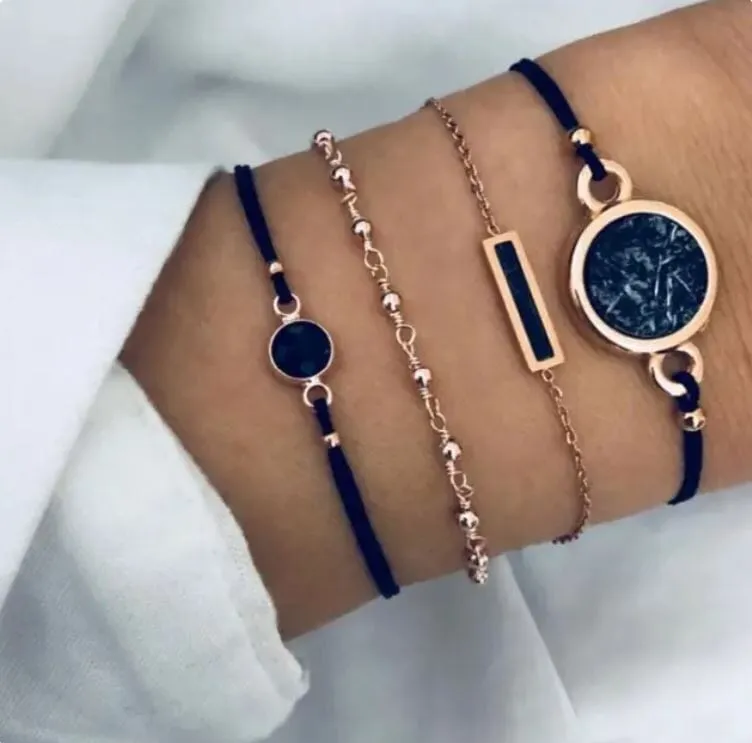 Women Beaded Stackable Girl Friendship Bracelet Set