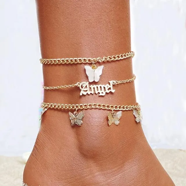 Women summer beach bohemia cute chain anklets