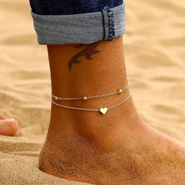 Women summer beach bohemia cute chain anklets