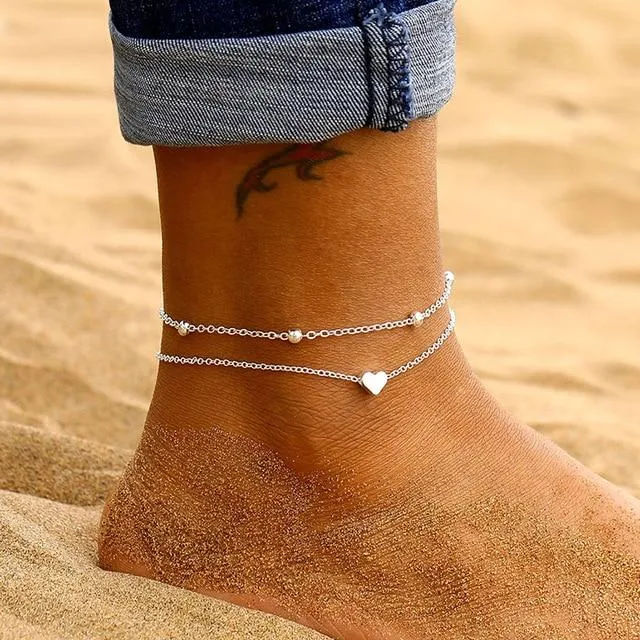 Women summer beach bohemia cute chain anklets
